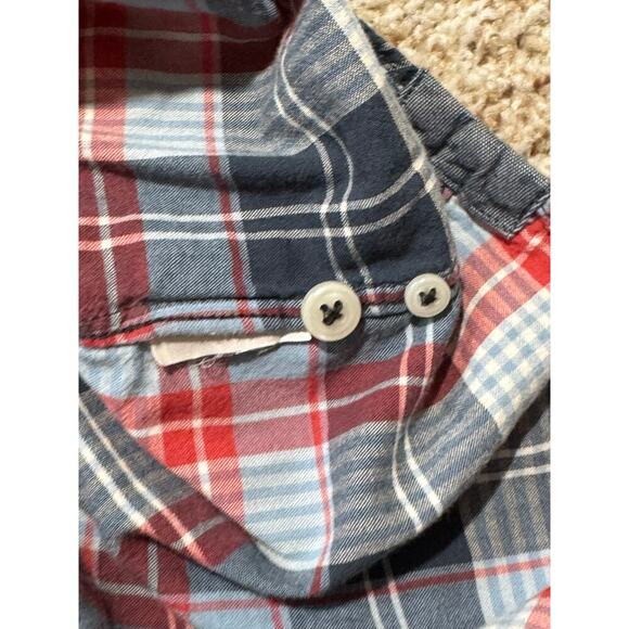 J. Crew buttoned shirt, Oxford style, Size Large, Short Sleeved, Patriotic - Picture 5 of 8